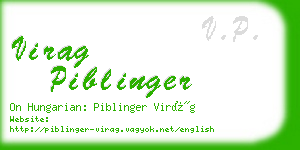 virag piblinger business card